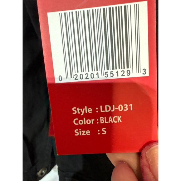 Red Label Patrol Jeans Black Distressed Denim Jacket S High-Quality Button-Up St - Picture 6 of 7